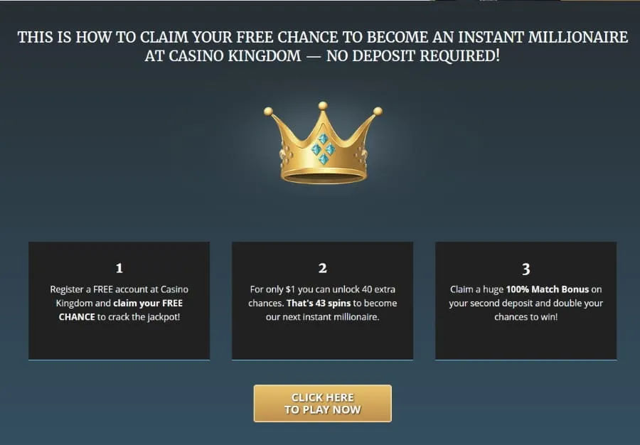 Casino Kingdom bonus